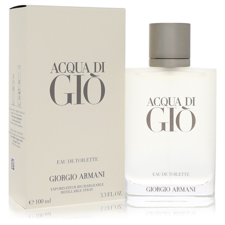 Acqua Di Gio By Giorgio Armani Eau De Toilette Spray Refillable 3.4 Oz (Men)