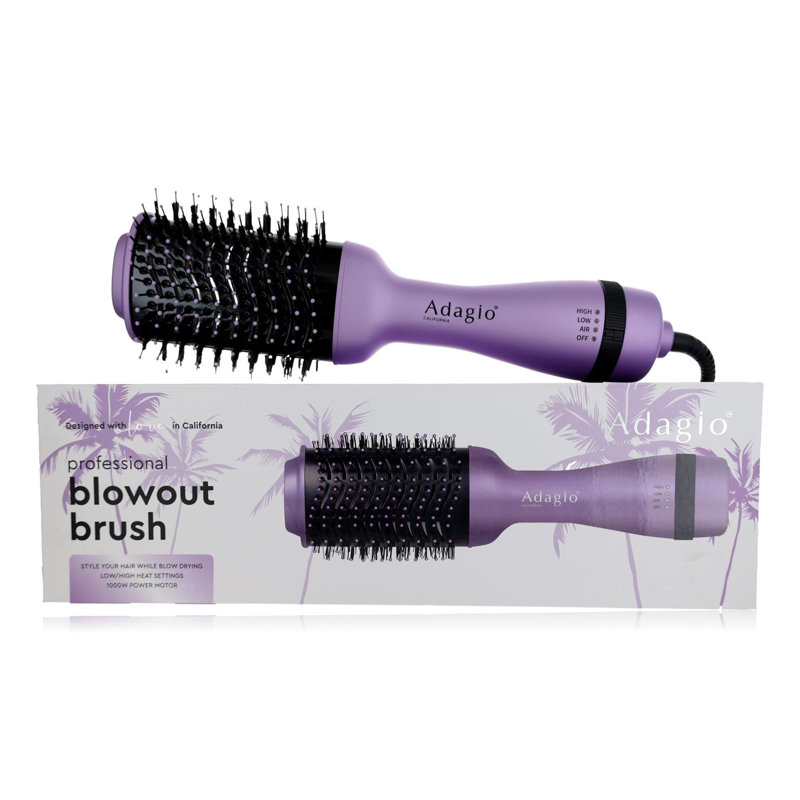 Adagio 3" Professional Blowout Brush By Adagio Lavender - Rochan Shop