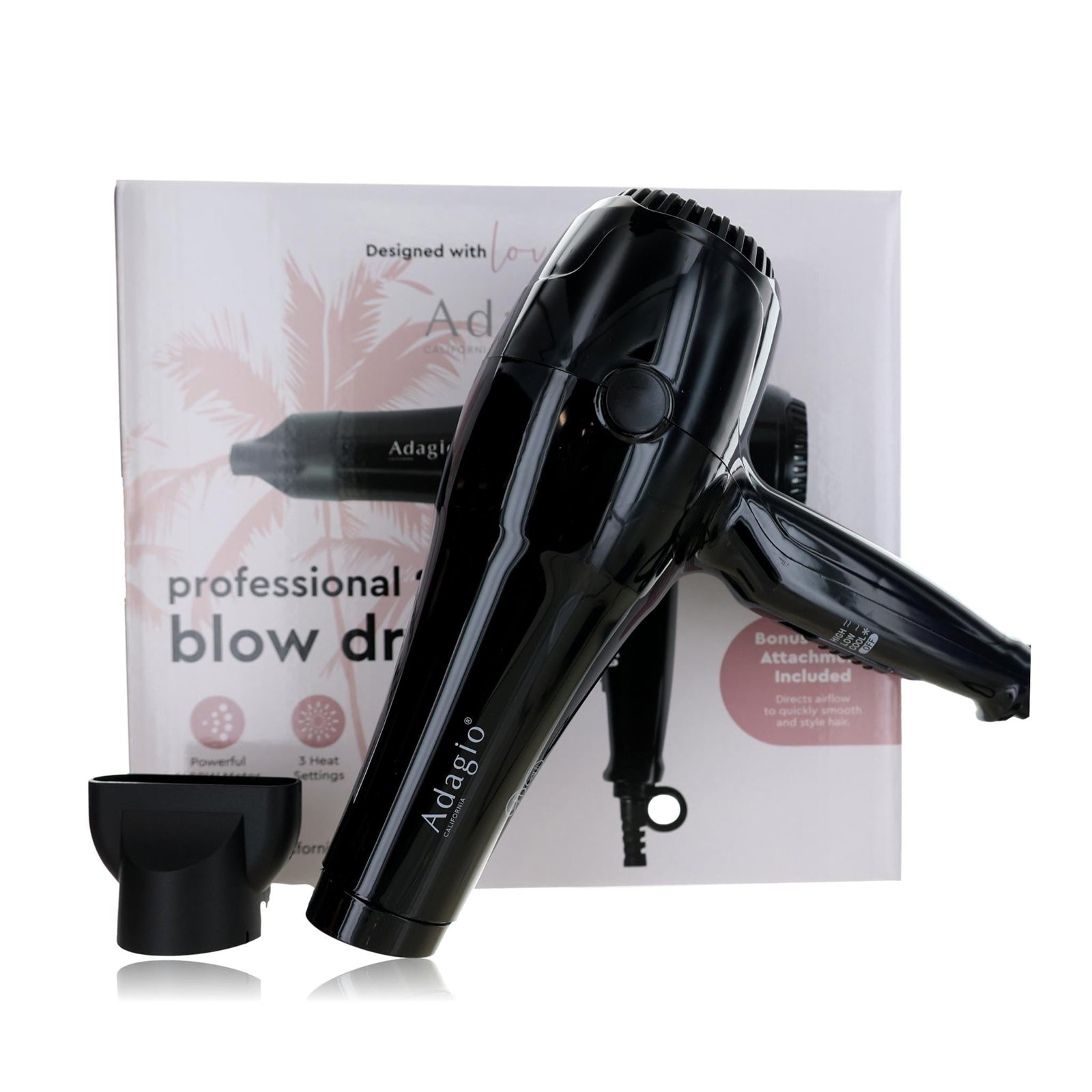 Adagio Professional 2500 Blow Dryer By Adagio Black - Rochan Shop