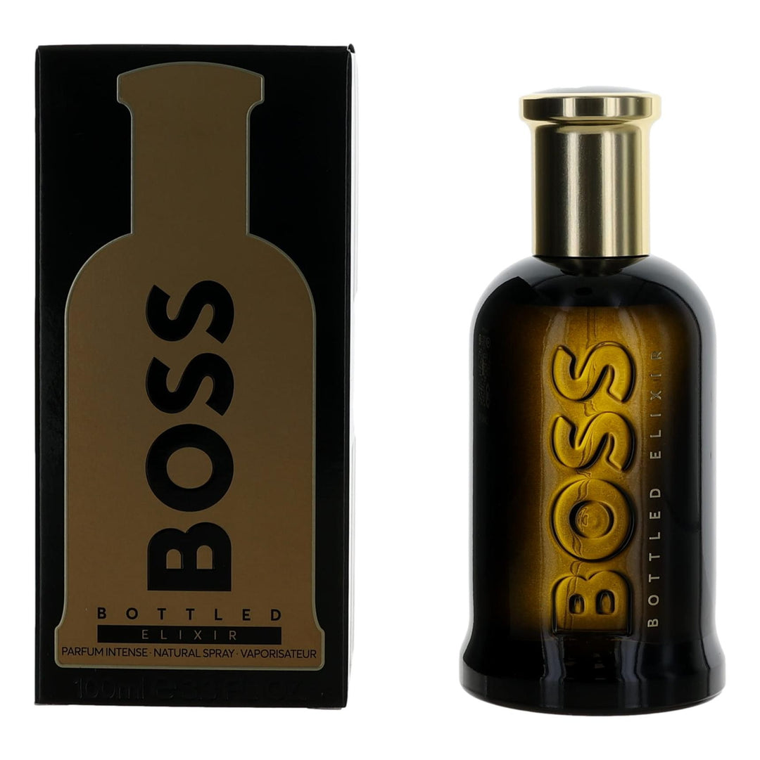 Boss Bottled Elixer By Hugo Boss, 3.4 Oz Parfum Intense Spray For Men