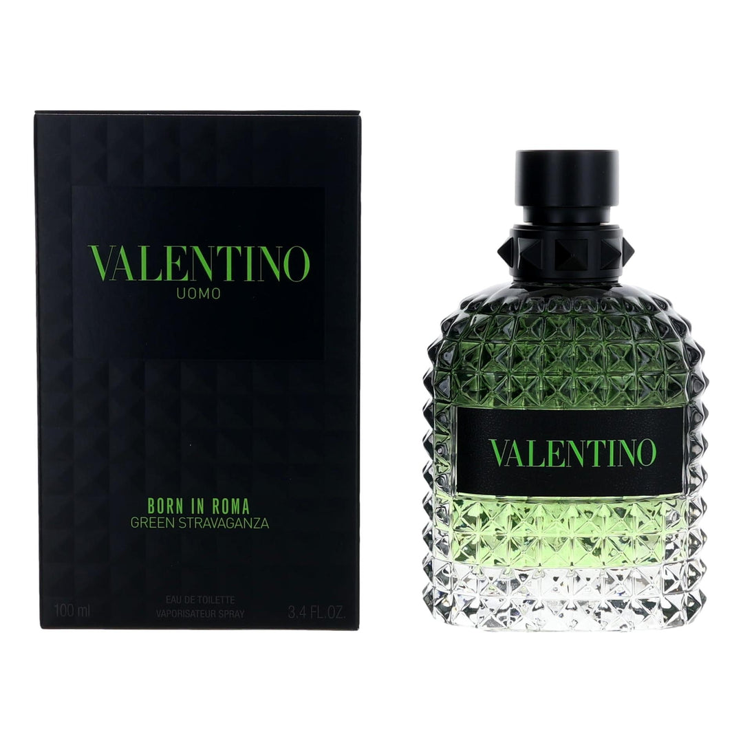 Valentino Born In Roma Green Stravaganza By Valentino, 3.4oz Edt Spray Men