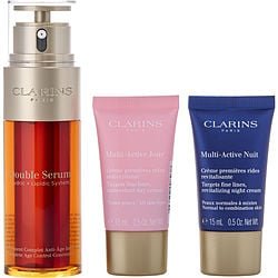 Clarins By Clarins Double Serum 50ml + Multi Active Day Cream Ast 15ml + Multi Active Night Cream N/C 15ml + Double Serum Eye Sachet 0.9ml (Women) - Rochan Shop