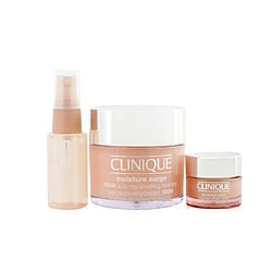 Clinique By Clinique Moisture Surge Set: Moisture Surge 100 H 125ml+ All About Eyes 15ml+ Moisture Surge Face Spray Thirsty Skin Relief 30ml (Women) - Rochan Shop