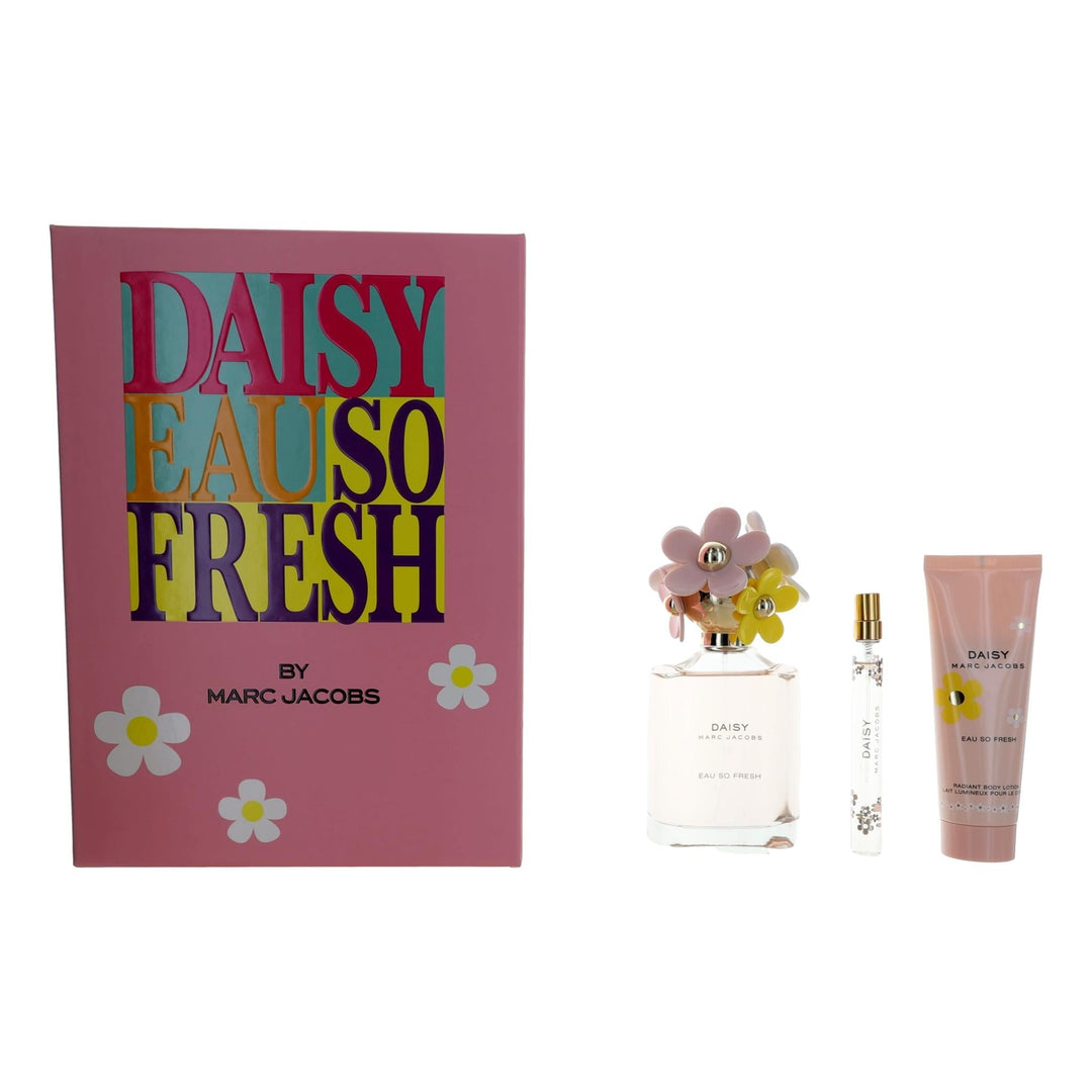 Daisy Eau So Fresh By Marc Jacobs, 3 Piece Gift Set For Women - Rochan Shop