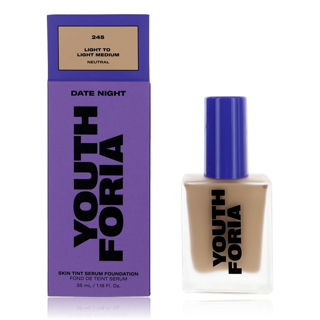 Date Night By Youthforia, 1.18 Oz Skin Tint Serum Foundation 245 Light To Light Medium - Rochan Shop