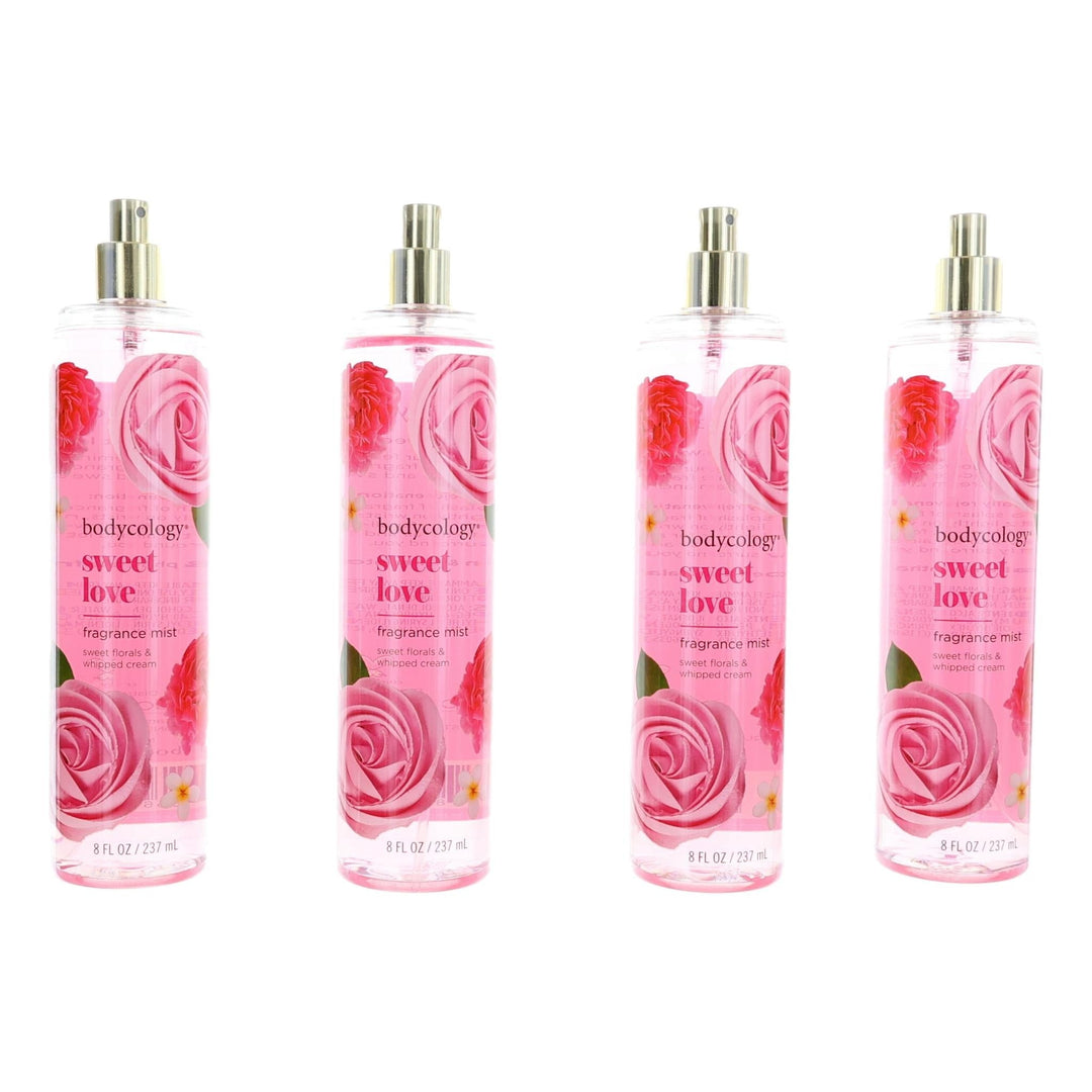 Sweet Love By Bodycology, 4 Pack 8 Oz Fragrance Mist For Women - Rochan Shop