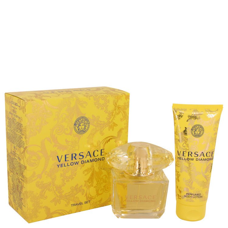 Versace Yellow Diamond By Versace Gift Set 3 Oz Eau De Toilette Spray + 3.4 Oz Body Lotion (Women) - Rochan Shop