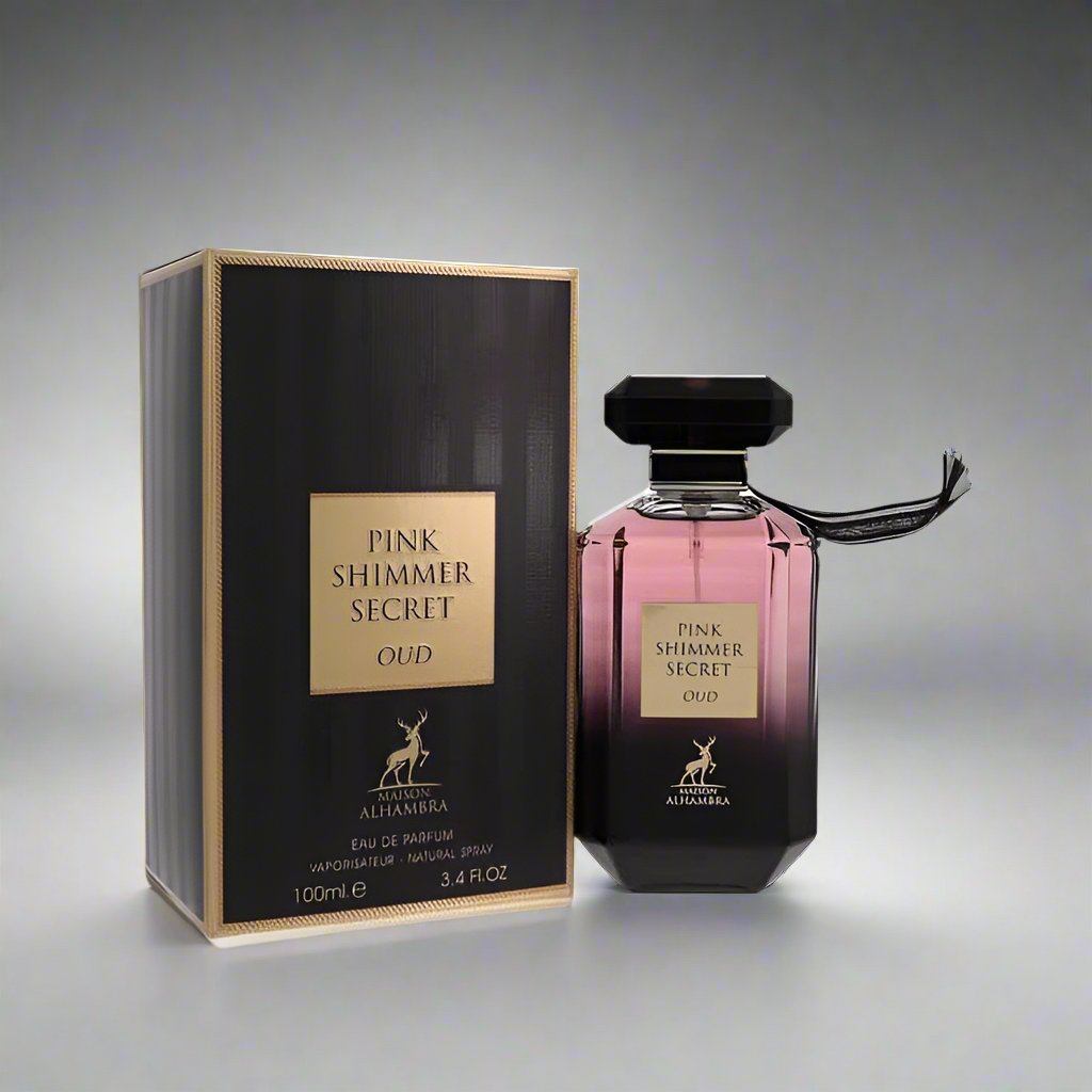 Pink Shimmer Secret Oud By Maison Alhambra Eau De Parfum Spray 3.4 Oz For Unisex - Rochan Shop