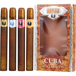 Cuba Variety By Cuba 4 Piece Variety With Cuba Gold, Blue, Red & Orange & All Are Edt Spray 1.17 Oz (Men) - Rochan Shop