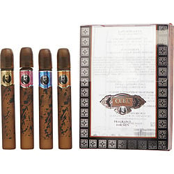 Cuba Variety By Cuba 4 Piece Mini Variety With Cuba Gold, Red, Blue, & Orange & All Are 0.17 Oz (Men) - Rochan Shop