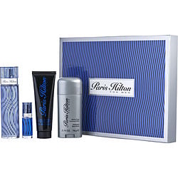 Paris Hilton Man By Paris Hilton Edt Spray 3.4 Oz & Hair And Body Wash 3 Oz & Deodorant Stick Alcohol Free 2.75 Oz & Edt Spray 0.34 Oz Mini (Men) - Rochan Shop