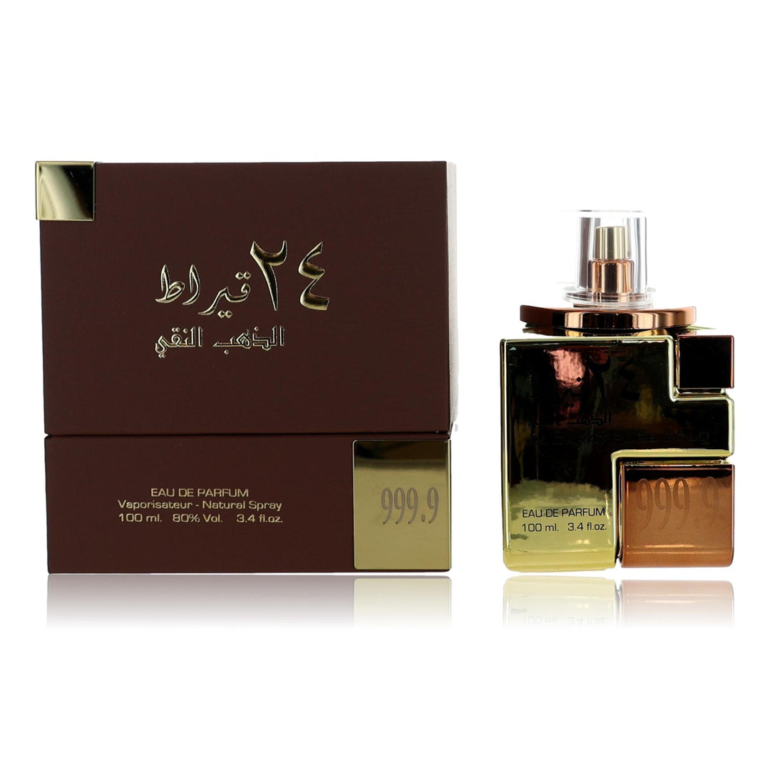 24 Carat Pure Gold By Lattafa, 3.4 Oz Edp Spray For Unisex - Rochan Shop