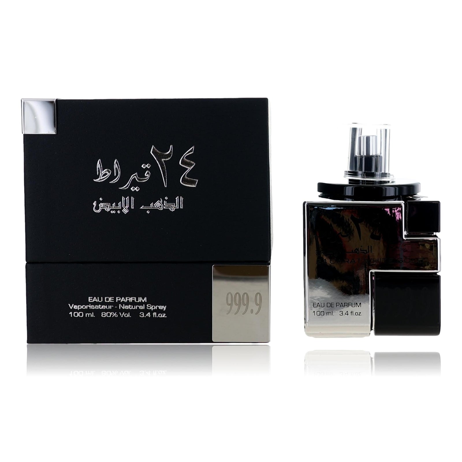 24 Carat White Gold By Lattafa, 3.4 Oz Edp Spray For Unisex - Rochan Shop