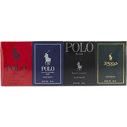 Ralph Lauren Variety By Ralph Lauren 4 Piece Mini Variety With Polo & Polo Blue & Polo Black & Polo Red And All Edt 0.5 Oz (Men) - Rochan Shop