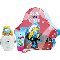 Smurfs 3 D By First American Brands 3 Pieces Smurfette With Edt Spray 3.4 Oz & Shower Gel 2.5 Oz & Key Chain (Blue & Style) (Unisex) - Rochan Shop