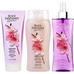 Body Fantasies Japanese Cherry Blossom By Body Fantasies Body Spray 8 Oz & Body Lotion 7 Oz & Body Wash 12 Oz (Women) - Rochan Shop