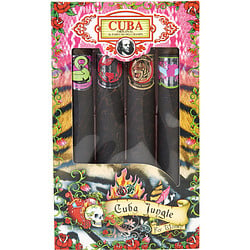 Cuba Variety By Cuba 4 Piece Variety With Jungle/Heartbreaker & Tiger & Zebra & Snake And All Are Eau De Parfum Spray 4 X 1.17 Oz (Women)