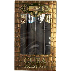 Cuba Variety By Cuba 4 Piece Variety Prestige Set Includes Classic, Black, Platinum & Legacy And All Are Edt Spray (Men) - Rochan Shop