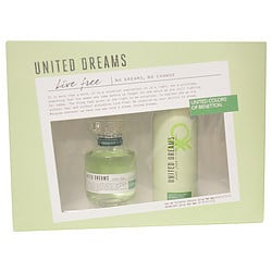 Benetton United Dreams Live Free By Benetton Edt Spray 2.7 Oz & Deodorant Spray (Women) - Rochan Shop