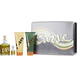 Curve By Liz Claiborne Cologne Spray 4.2 Oz & Cologne 0.25 Oz Mini & Aftershave Balm 3.4 Oz & Shower Gel 3.4 Oz (Men) - Rochan Shop