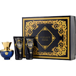 Versace Dylan Blue By Gianni Versace Eau De Parfum Spray 1.7 Oz & Body Lotion 1.7 Oz & Shower Gel 1.7 Oz (Women) - Rochan Shop