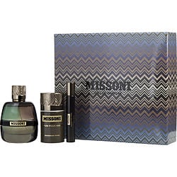 Missoni By Missoni Eau De Parfum Spray 3.4 Oz & Deodorant Stick 2.5 Oz & Eau De Parfum Spray 0.34 Oz (Men) - Rochan Shop