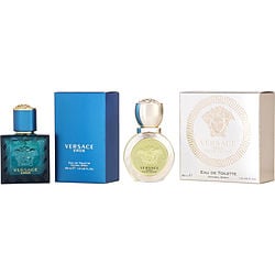 Versace Variety By Gianni Versace 2 Piece (Unisex) Variety With Versace Eros Pour Femme & Versace Eros Pour Homme And Both Are Edt Spray (Unisex) - Rochan Shop