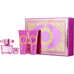 Versace Bright Crystal Absolu By Gianni Versace Eau De Parfum Spray 3 Oz & Body Lotion 3.4 Oz & Shower Gel 3.4 Oz & Eau De Parfum 0.17 Oz Mini (Women) - Rochan Shop