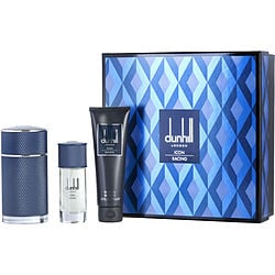 Dunhill Icon Racing Blue By Alfred Dunhill Eau De Parfum Spray 3.4 Oz & Eau De Parfum Spray 1 Oz & Shower Gel 3 Oz (Men) - Rochan Shop