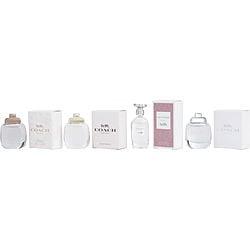 Coach Variety By Coach 4 Piece Mini Variety With Coach Edt & Coach Eau De Parfum & Coach Dreams & Coach Floral And All Are 0.15 Oz Mini (Women) - Rochan Shop