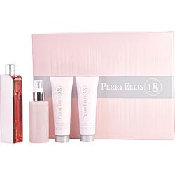 Perry Ellis 18 By Perry Ellis Eau De Parfum Spray 3.4 Oz & Body Mist 4 Oz & Body Lotion 3 Oz & Shower Gel 3 Oz (Women) - Rochan Shop