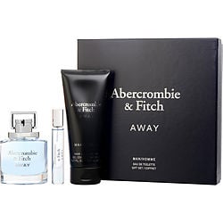 Abercrombie & Fitch Away By Abercrombie & Fitch Edt Spray 3.4 Oz & Hair And Body Wash 6.7 Oz & Edt Travel Spray 0.5 Oz (Men) - Rochan Shop