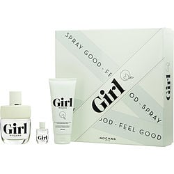 Rochas Girl By Rochas Edt Spray 3.4 Oz & Shower Gel 3.4 Oz & Edt Spray 0.15 Oz Mini (Women) - Rochan Shop