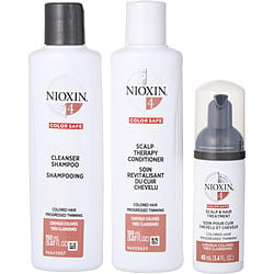 Nioxin By Nioxin Set 3 Piece Full Kit System 4 With Cleanser Shampoo 5 Oz & Scalp Therapy Conditioner 5 Oz & Scalp Treatment 1.7 Oz (Unisex) - Rochan Shop