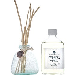 Cypress & Sea By Northern Lights Fragrance Diffuser Oil 6 Oz & 6 X Willow Reeds & Diffuser Bottle (Unisex) - Rochan Shop