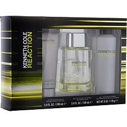 Kenneth Cole Reaction By Kenneth Cole Edt Spray 3.4 Oz & Aftershave Balm 3.4 Oz & All Over Body Spray 6 Oz (Men) - Rochan Shop