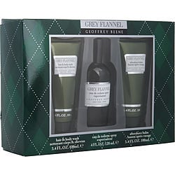 Grey Flannel By Geoffrey Beene Edt Spray 4 Oz & Aftershave Balm 3.4 Oz & Hair & Body Wash 3.4 Oz (Men) - Rochan Shop