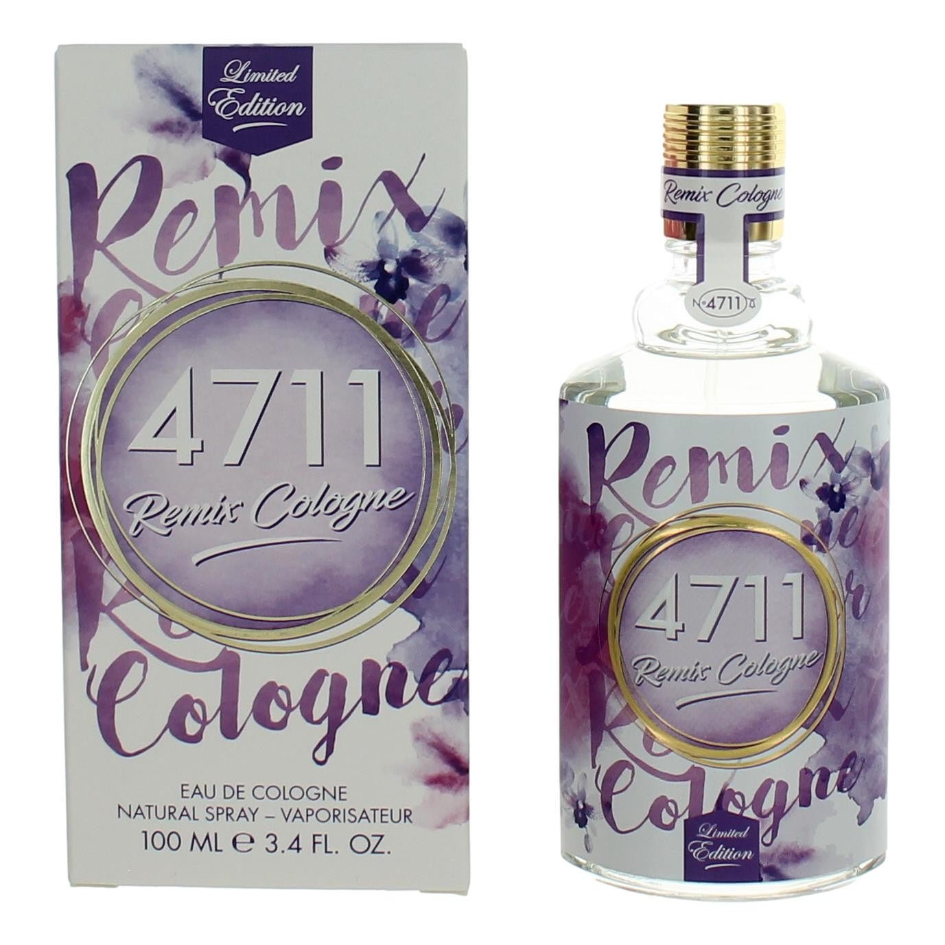 4711 Remix Cologne Lavender By Muelhens, 3.4oz Eau De Cologne Spray Unisex - Rochan Shop
