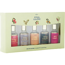 4711 Acqua Colonia Variety By 4711 5 Piece Mini Set With Lychee & White Mint & Myrrh & Kumquat & White Peach & Coriander & Blood Orange & Basil & Pink Pepper & Grapefruit And All Are Eau De Cologne 0.27 Oz (Unisex)