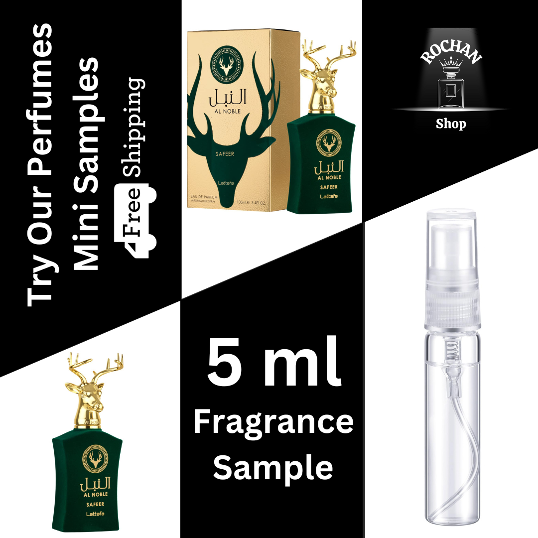 Al Noble Safeer By Lattafa Eau De Parfum Spray 5 ml Sample (Unisex)