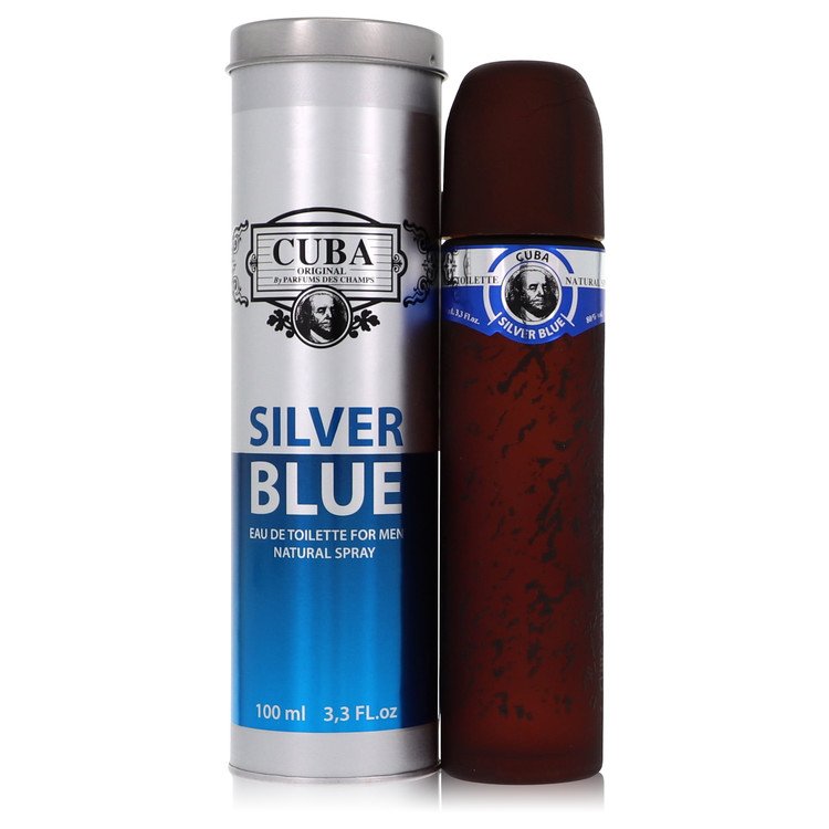 Cuba Silver Blue Eau De Toilette Spray By Fragluxe (Men) - Rochan Shop