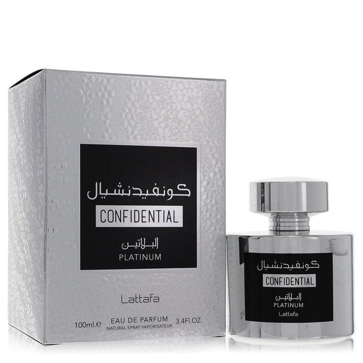 Lattafa Confidential Platinum Eau De Parfum Spray (Unisex) By Lattafa (Men) - Rochan Shop