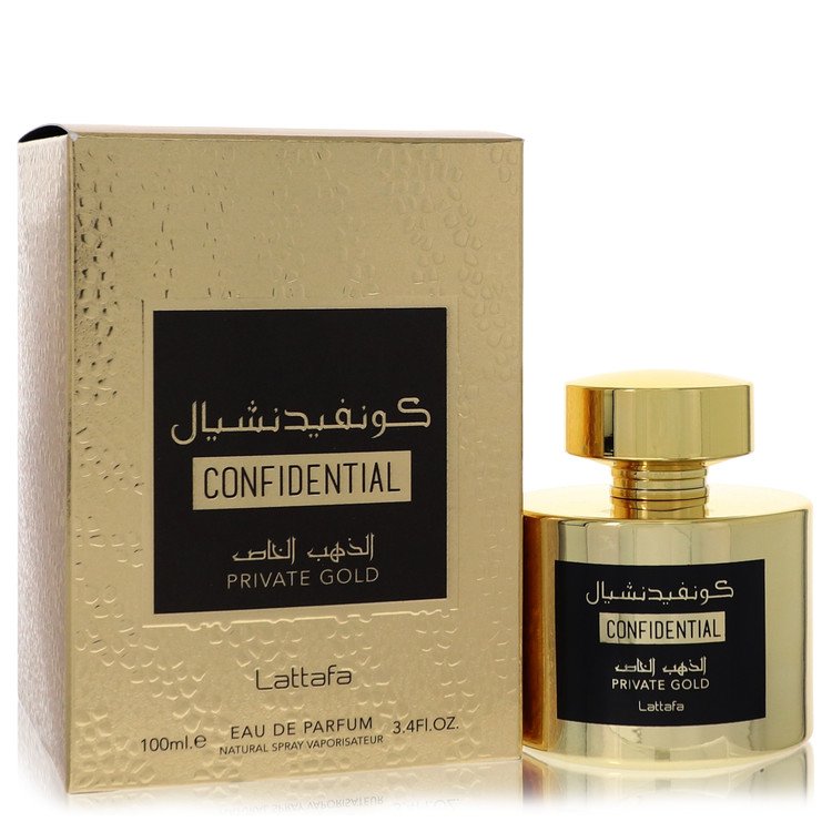 Lattafa Confidential Private Gold Eau De Parfum Spray (Unisex) By Lattafa (Men) - Rochan Shop