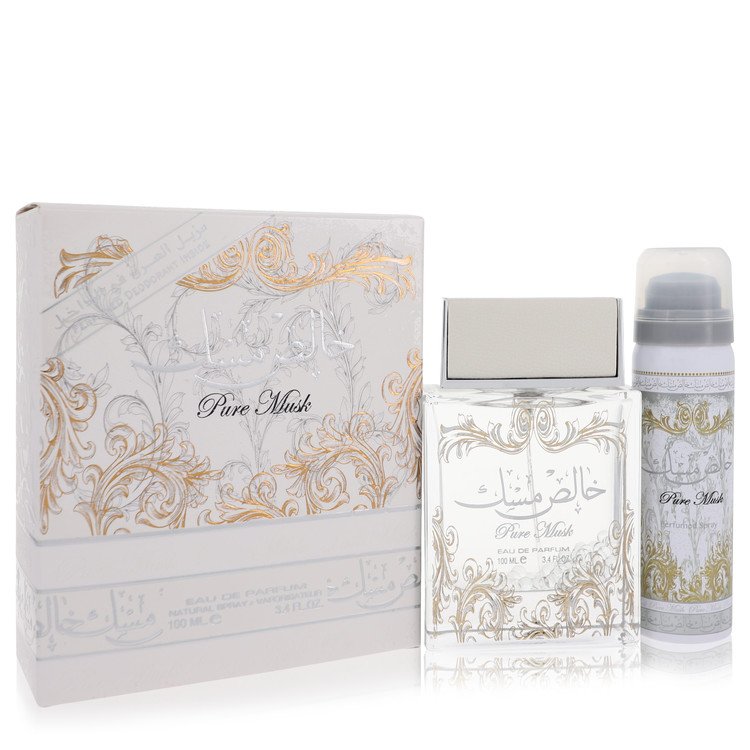 Lattafa Pure Khalis Musk By Lattafa Eau De Parfum Spray Plus 1.7 Deodorant 3.4 Oz (Women)
