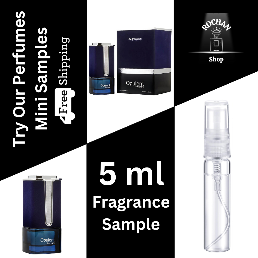 Opulent Sapphire By Al Haramain Eau De Parfum Spray 5 ml Sample (Unisex)