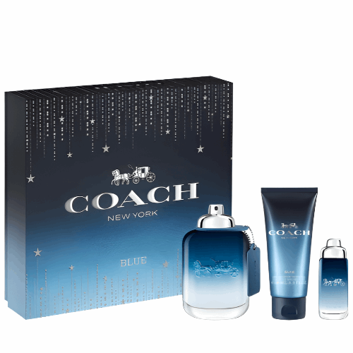 Coach Blue 3 Piece Gift Set Coach Men's Gift Sets - Rochan Shop