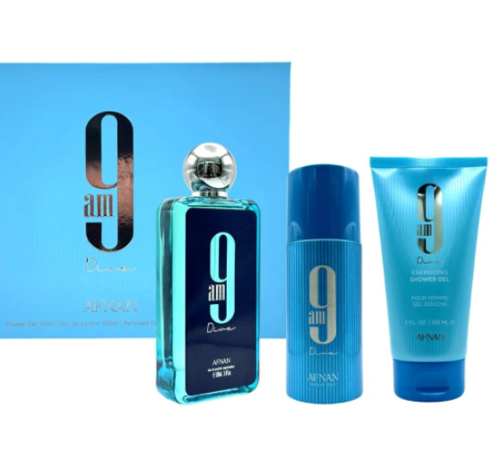 Afnan 9 Am Dive 3 Piece Gift Set Afnan Men's Gift Sets