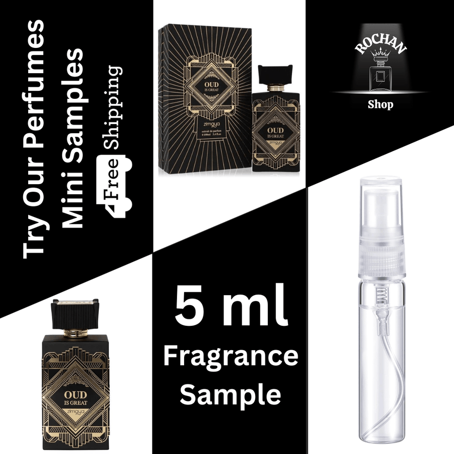 Zimaya Oud Is Great By Afnan Extrait De Parfum Spray 5 ml Sample (Unisex) - Rochan Shop