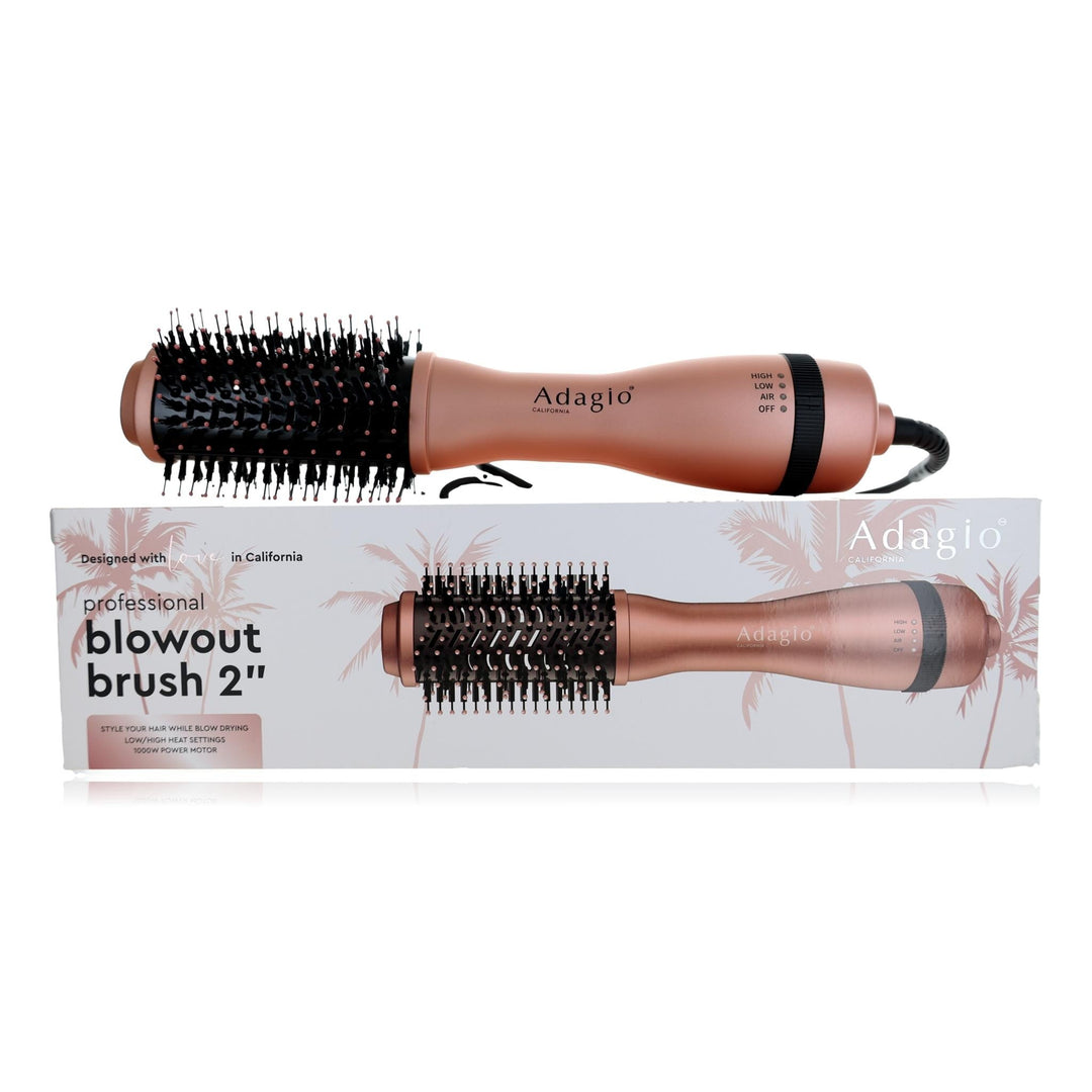 Adagio 2" Professional Blowout Brush By Adagio Rose Gold - Rochan Shop