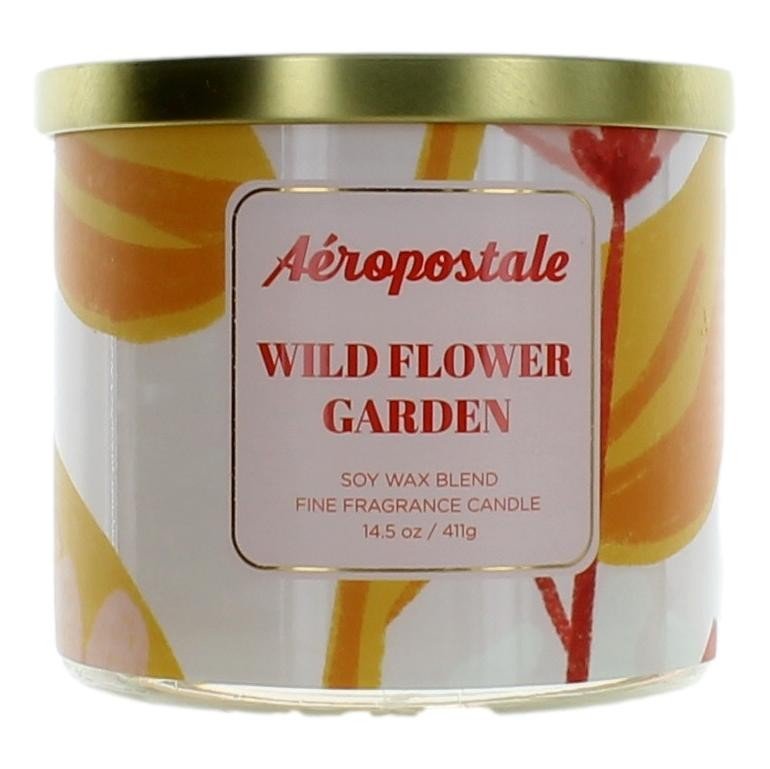 Aeropostale 14.5 Oz Soy Wax Blend 3 Wick Candle Wild Flower Garden - Rochan Shop